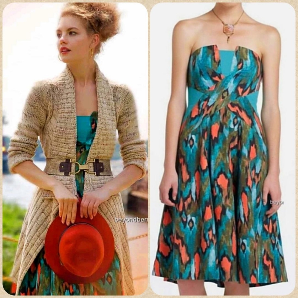 🆕Anthropologie🌷NEW Statement Strapless Dress